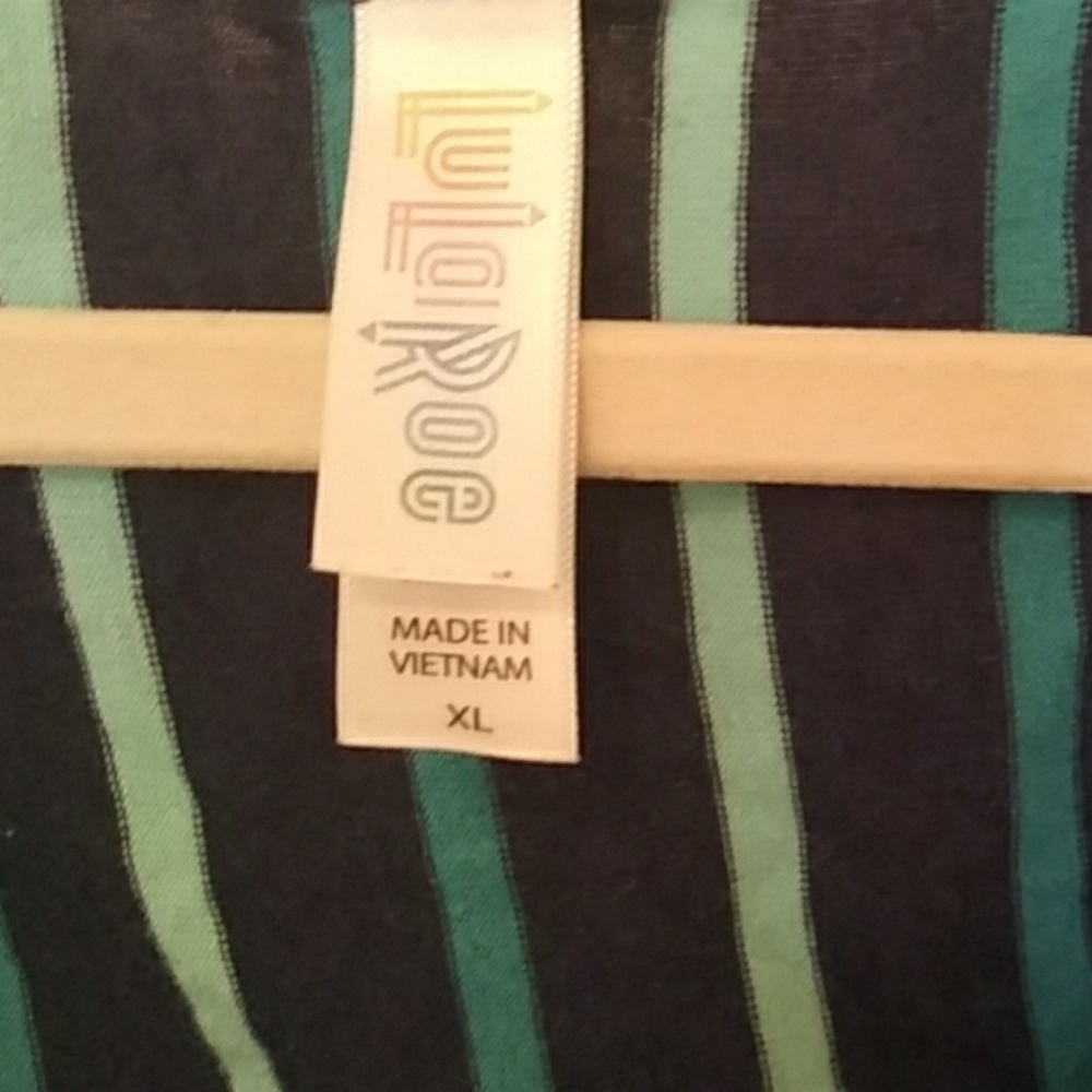 Lularoe blue stripped shirt - Picture 3 of 3
